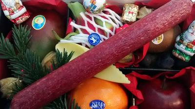 Weihnachtsgeschenkbox Wildsalami Größe L - 1